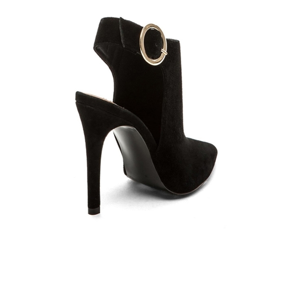 Steve Madden "Pointer" black suede heeled bootie - Picture 3 of 11